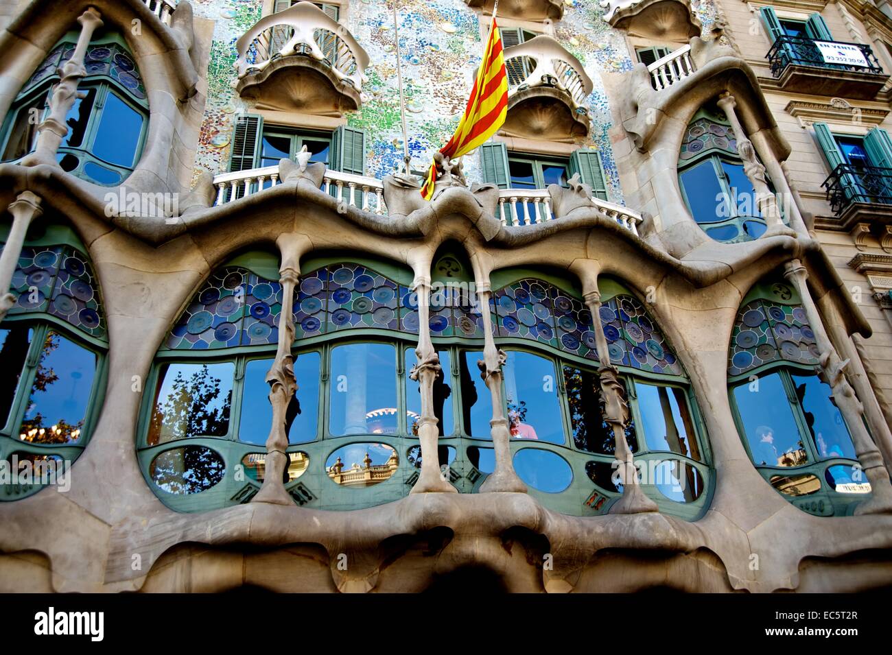 Gaudi, Casa Batllo, Barcelona Stockfoto