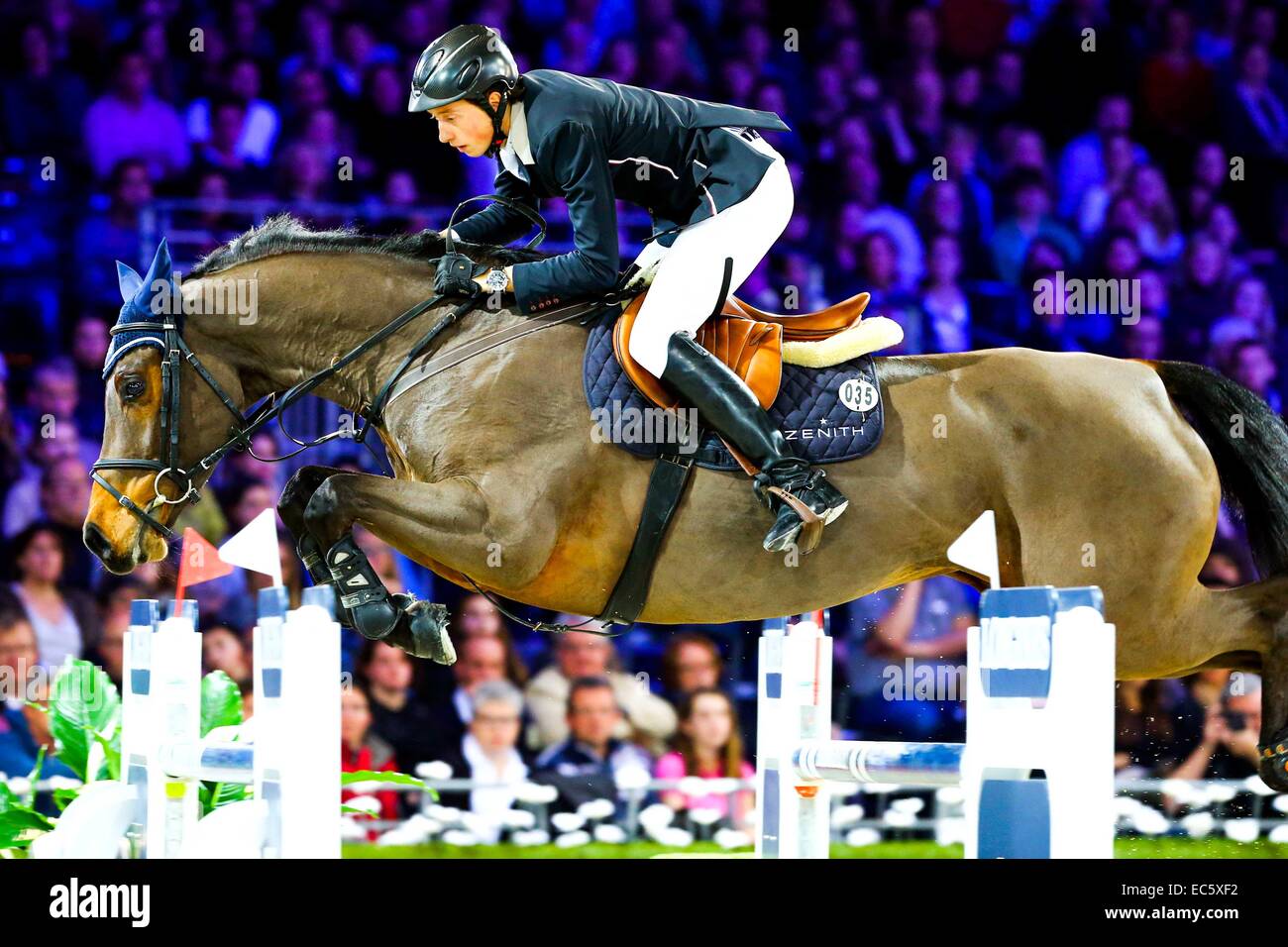 Fuchs Martin Sur PSG Future - 07.12.2014 - Gucci Paris Masters 2014-Villepinte.Photo: Pierre Costabadie/scoopdyga.com/Icon Sport. Stockfoto