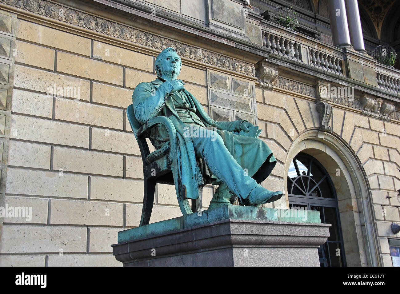 Statue von Adam Oehlenschläger, Kopenhagen, Dänemark Stockfoto