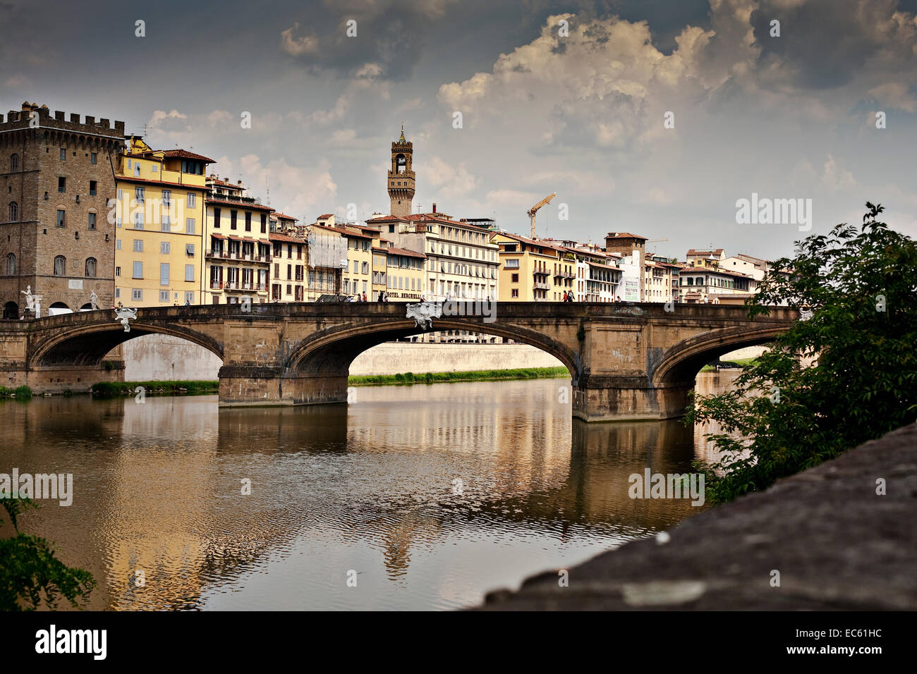 Ponte Alla Carraia in Florenz, Toskana, Italien, Europa Stockfoto