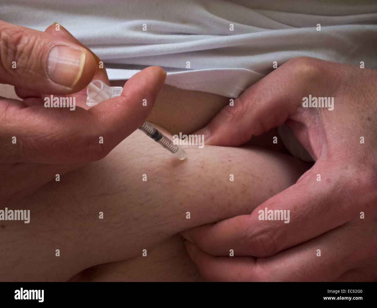 Injektion von insulin Stockfoto