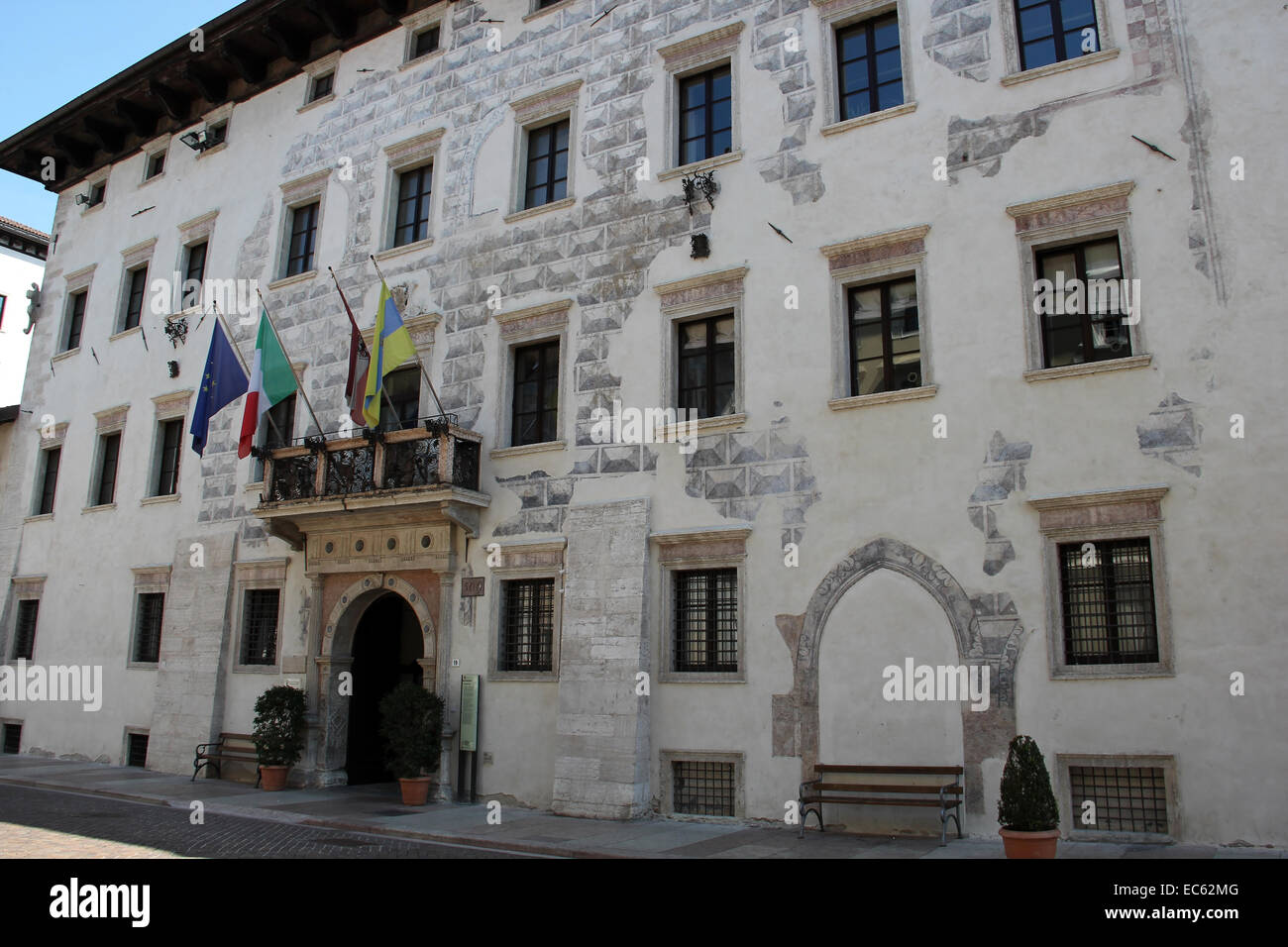 Rathaus, Trento, Italien Stockfoto