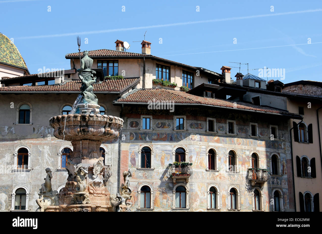 Neptun-Brunnen, Trento, Italien Stockfoto