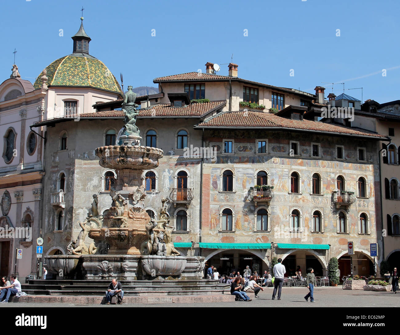 Neptun-Brunnen, Trento, Italien Stockfoto