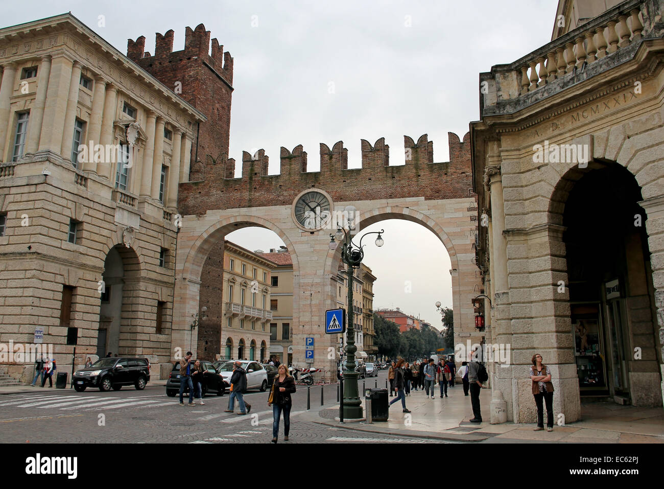Verona, Stadttor, Italien Stockfoto