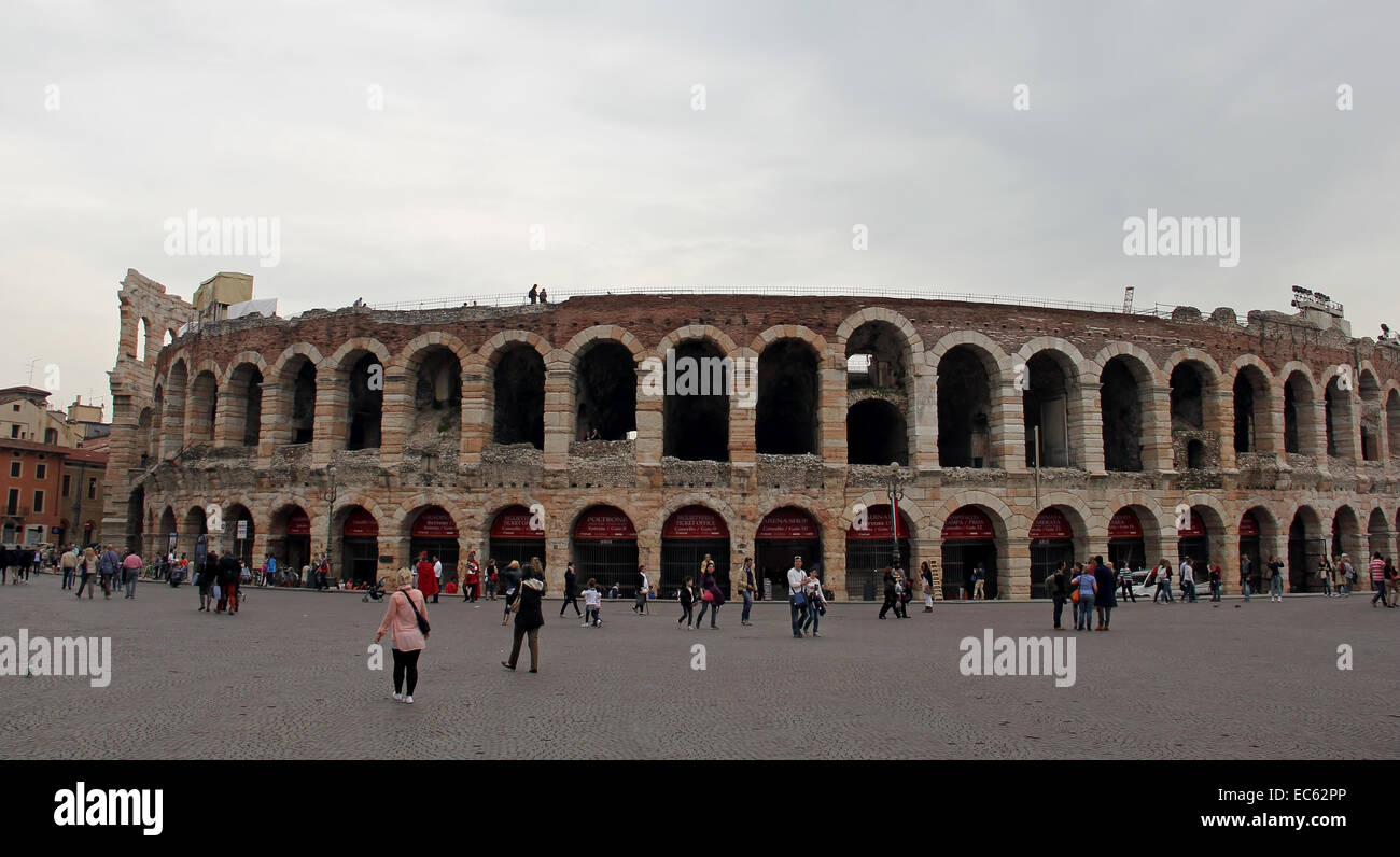 Verona, Amphitheater, Außenansicht, Italien Stockfoto
