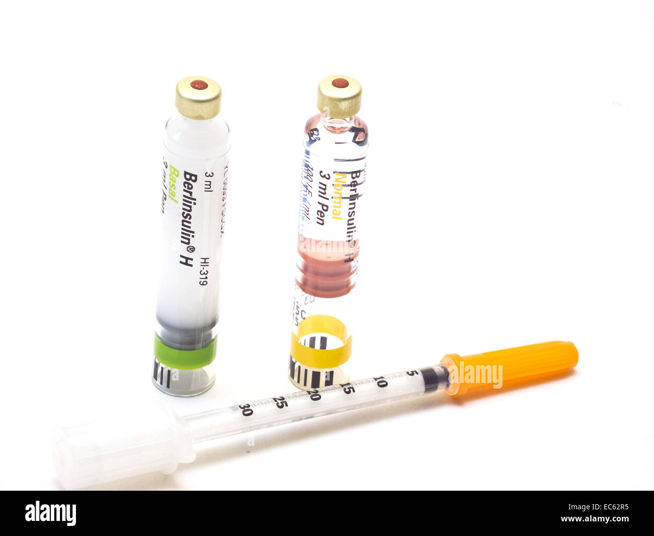 Insulin-Ampullen Stockfoto