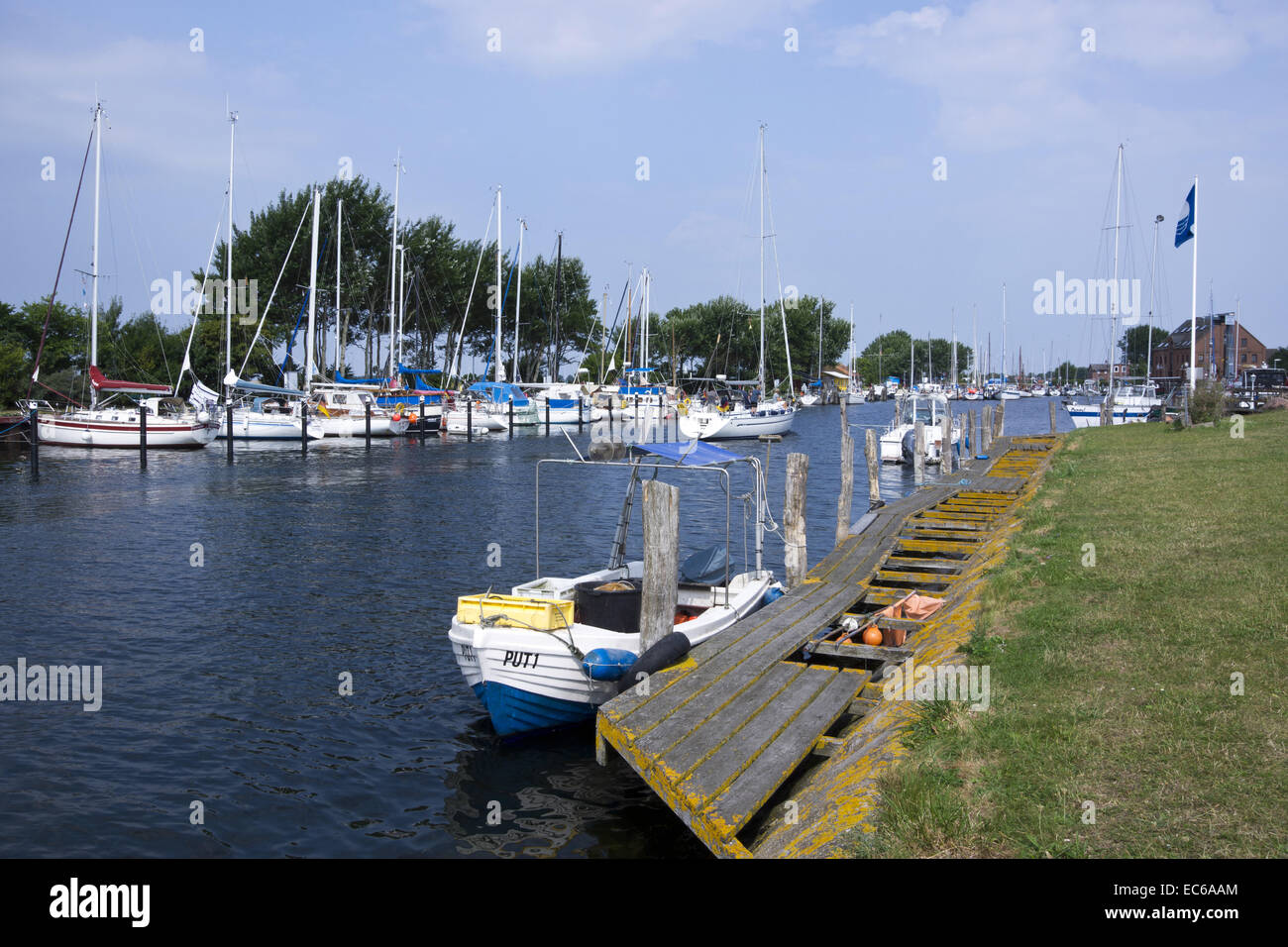 Hafen von Orth, Insel Fehmarn, Ostsee, Landkreis Ostholstein, Schleswig-Holstein, Deutschland, Europa Stockfoto