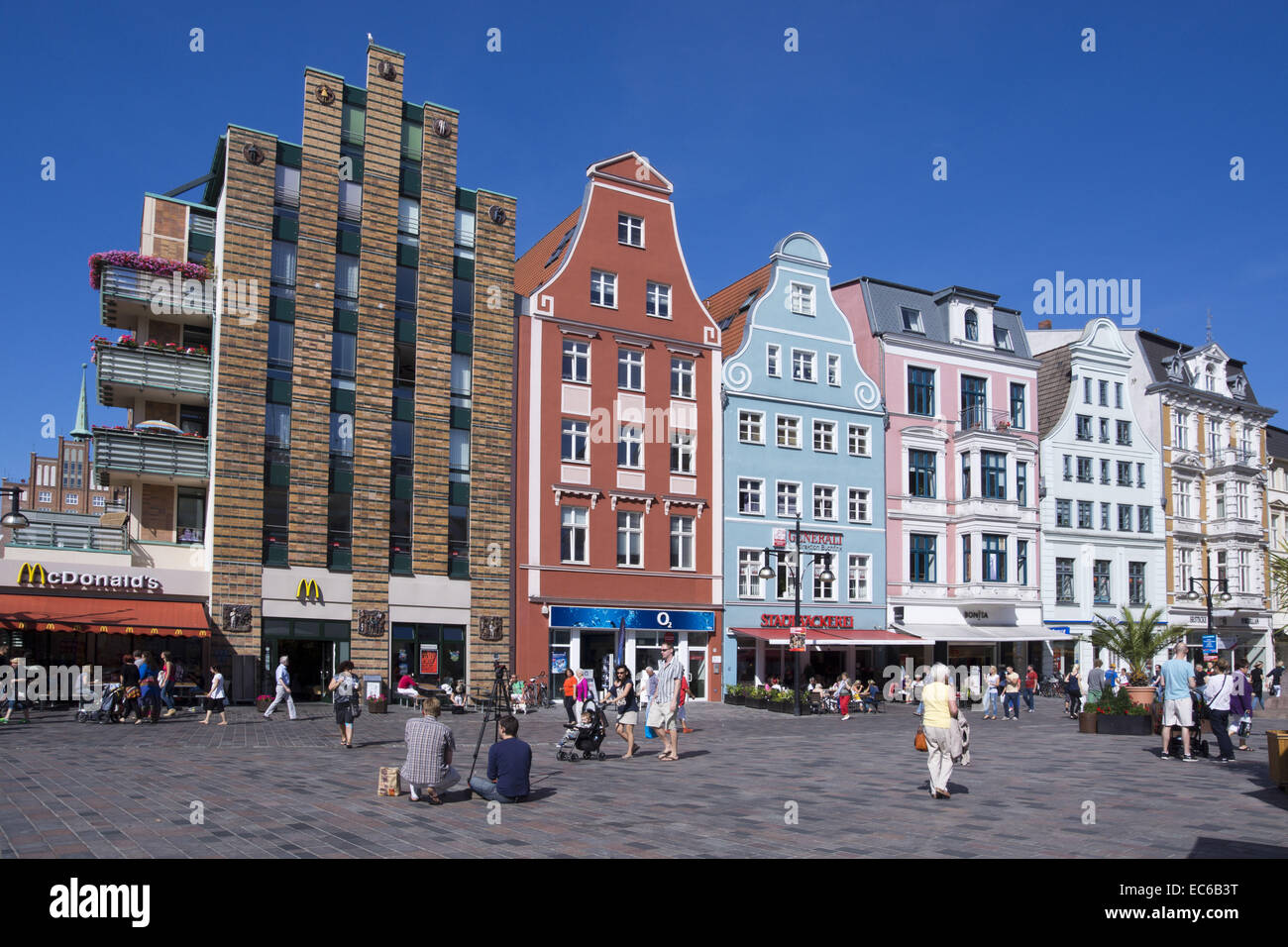 Kroepeliner Strasse, Fußgänger-Bereich, Hanse Stadt Rostock, Ostsee, Mecklenburg-Vorpommern, Deutschland, Europa Stockfoto