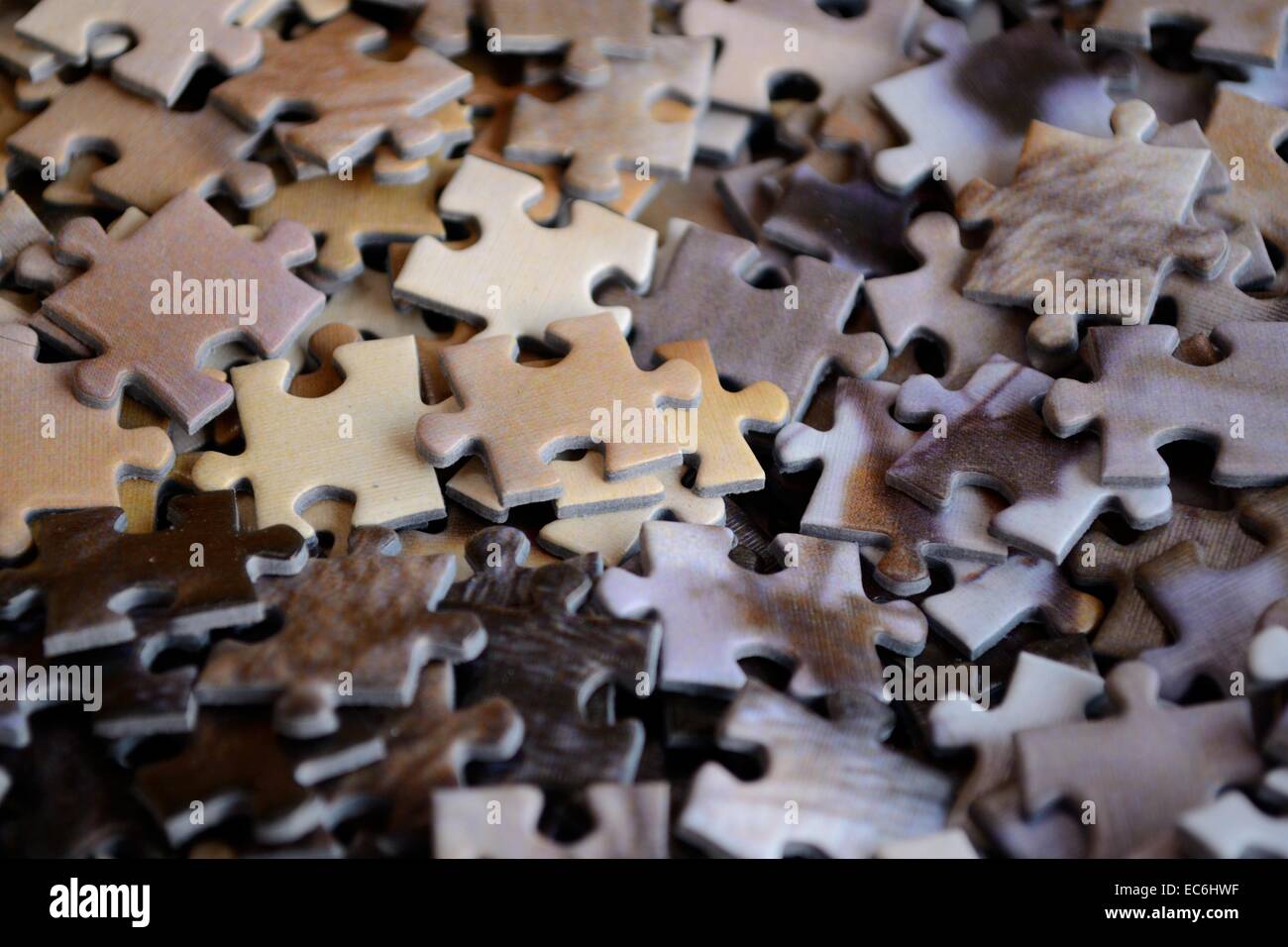 unsortierte puzzle Stockfoto