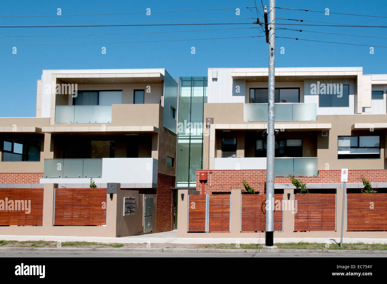 Neu errichteten Wohnungen in Hawthorn Road, South Caulfield, Melbourne Stockfoto