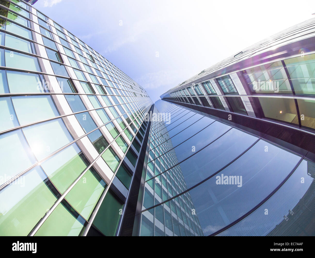 Deutschland, Hessen, Frankfurt, City-Haus, Glasfassade Stockfoto