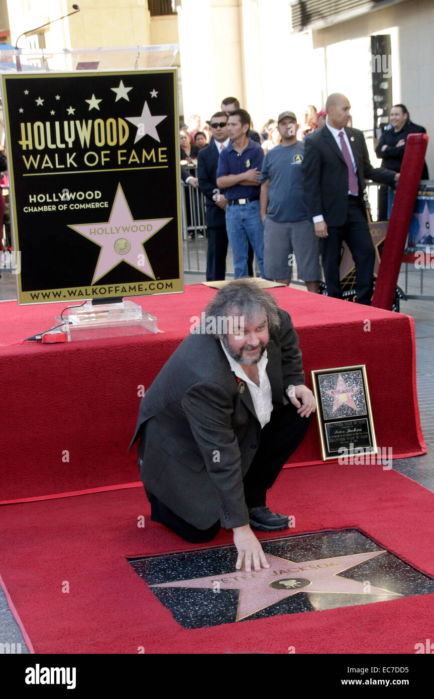 Peter Jackson bei The Hollywood Walk von Fame Zeremonie für Sir Peter Jackson statt am 8. Dezember 2014 in Hollywood, Kalifornien/Picture alliance Stockfoto