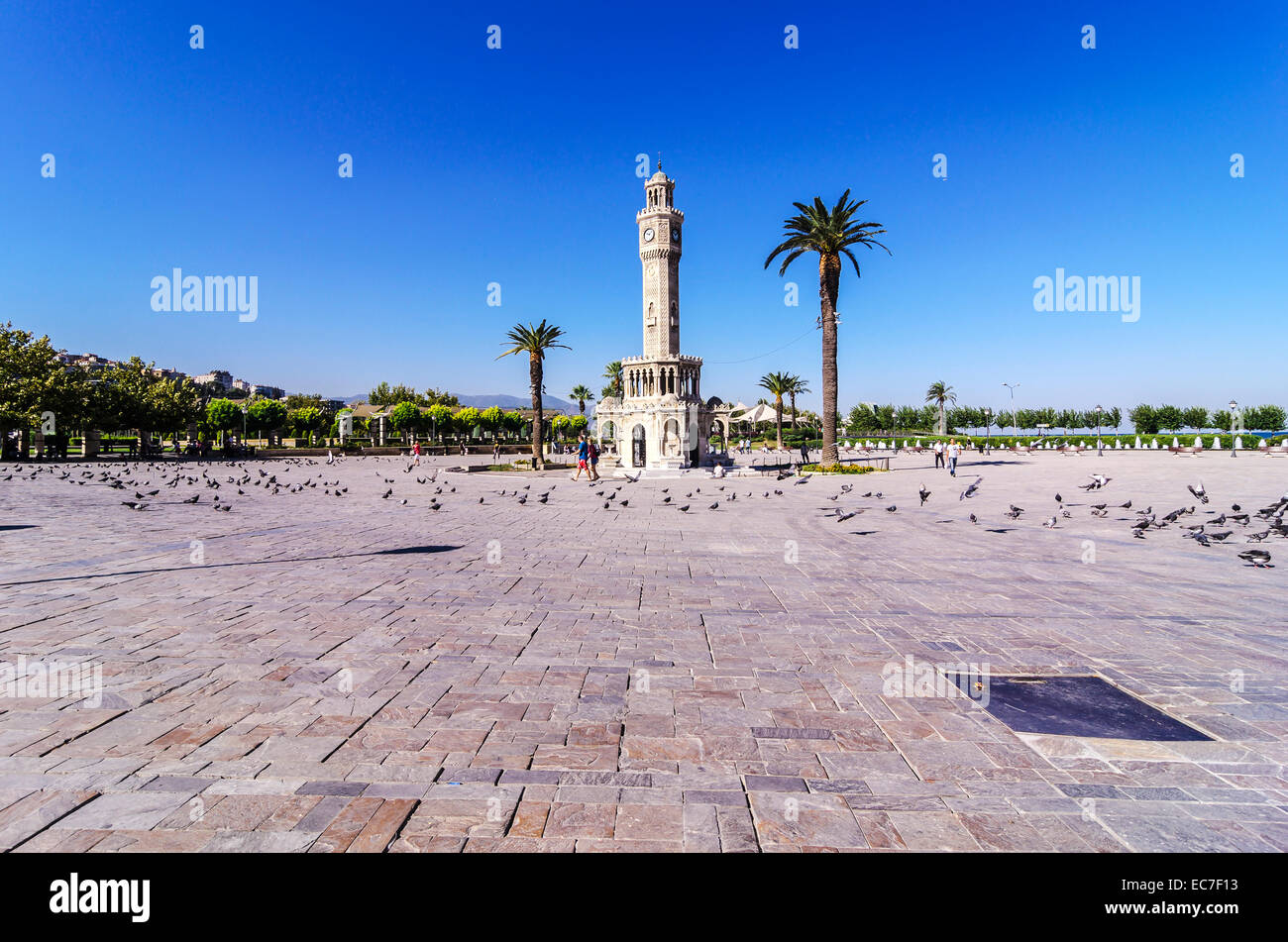 Türkei, Izmir, Ägäis, Konak Square, Uhrturm, Izmir Saat Kulesi Stockfoto
