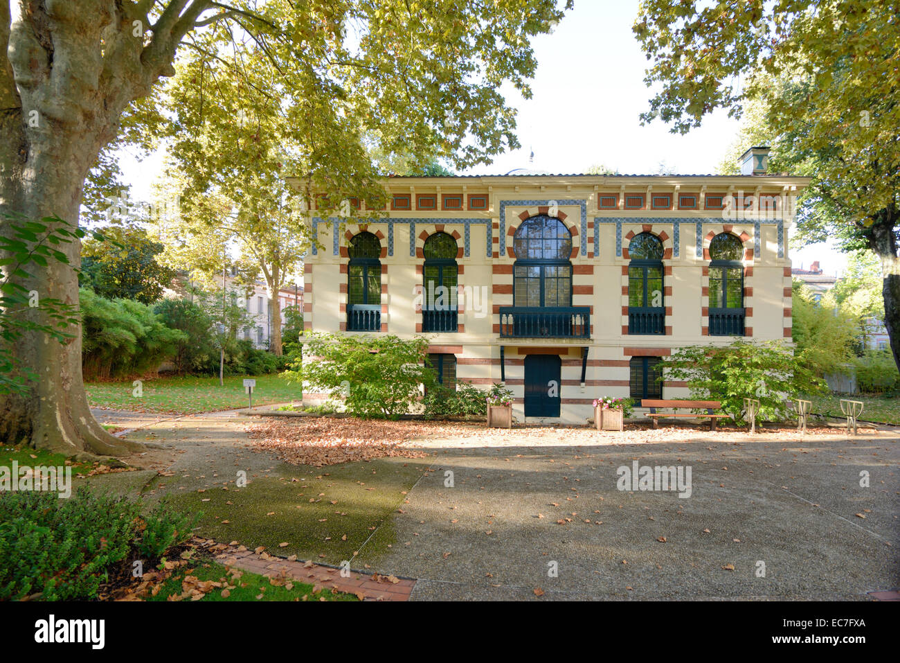 Maurische Architektur oder orientalischen Stil der französischen Haute-Garonne Labit Museum und Gärten Toulouse Stockfoto