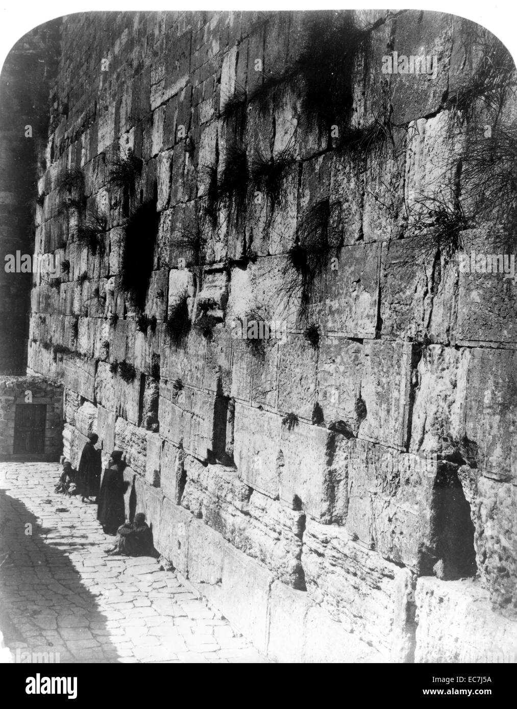 Das Äußere der Klagemauer auch bekannt als Haram-Ash-Sharif - heulen Ort der Juden. Dies ist wohl der heiligste Ort durch den jüdischen Glauben außerhalb der Tempelberg anerkannt und befindet sich in der Altstadt von Jerusalem entfernt. Stockfoto