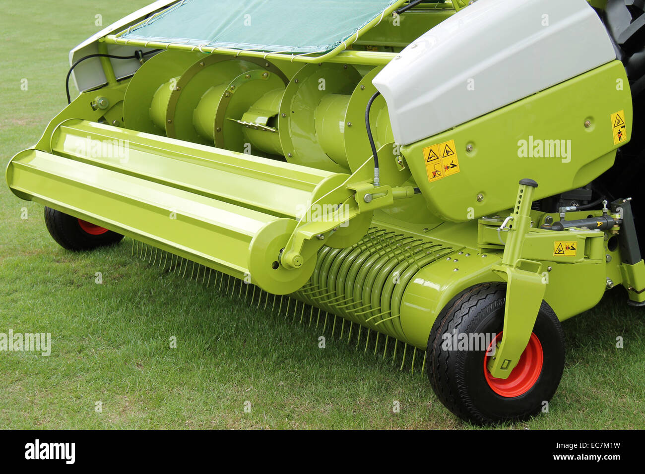 Eine Abholung für ein selbst angetrieben Feldhäcksler. Stockfoto