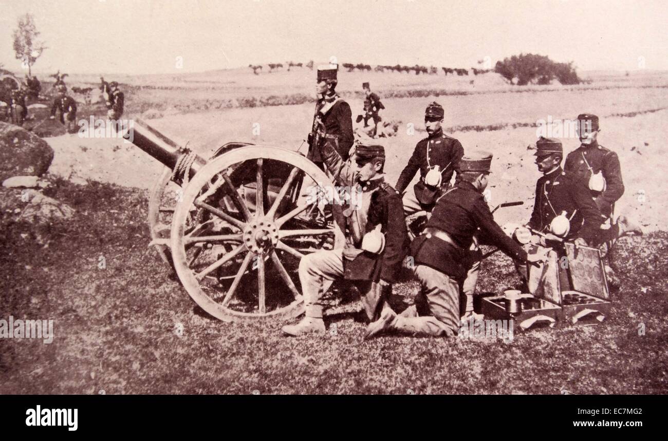 Österreichische Artillerie aus dem ersten Weltkrieg Stockfoto