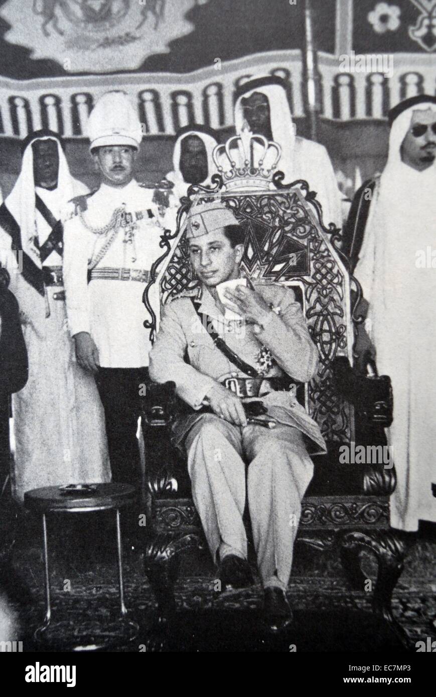 Faisal II (1935 - 14. Juli 1958) war der letzte König des Irak. Er regierte von 4. April 1939 bis Juli 1958, als er in der 14. Juli Revolution ermordet Stockfoto