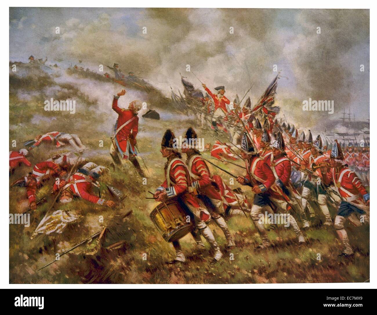 Schlacht von Bunker Hill von Percy Moran, 1909 Stockfoto