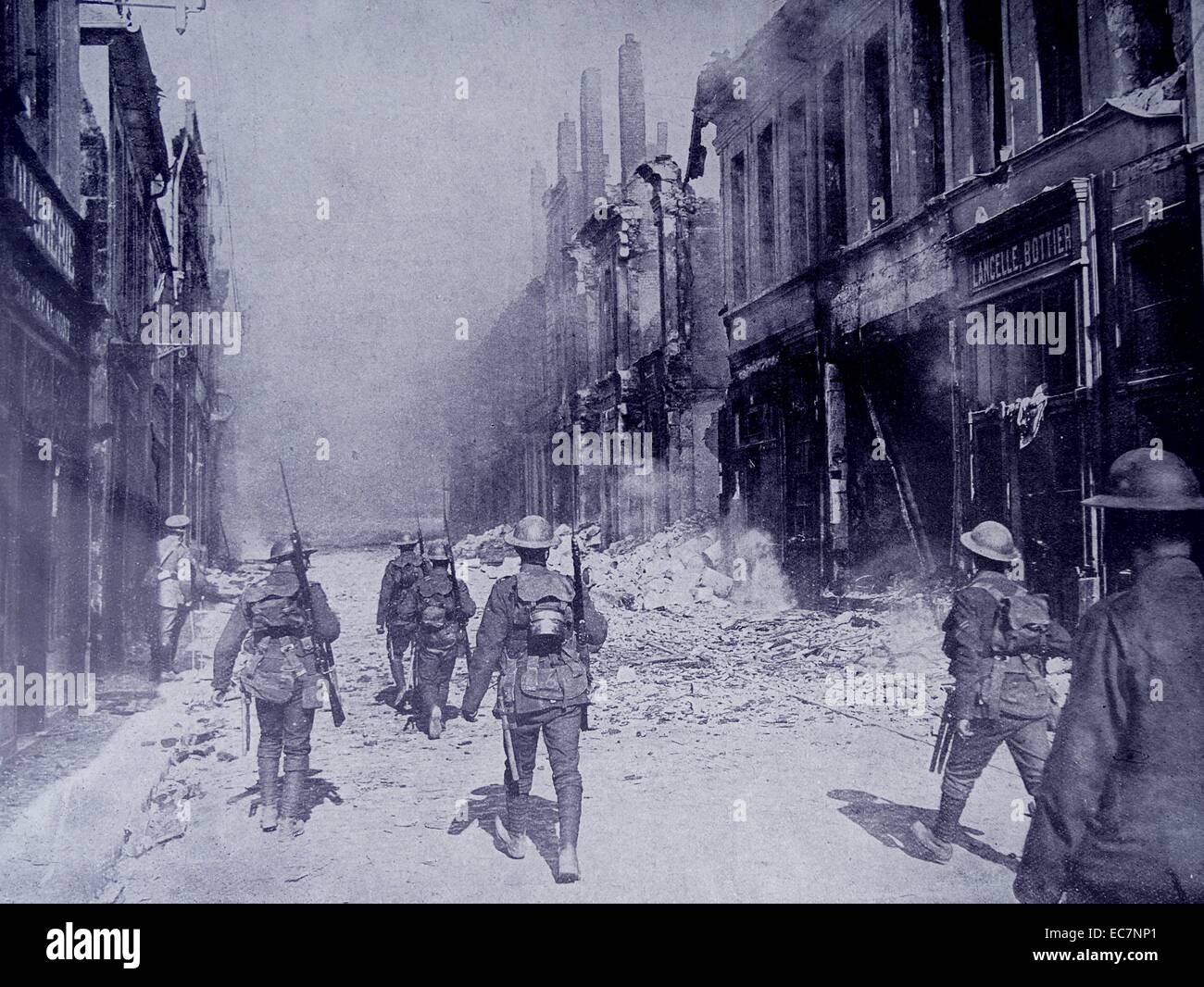 zweite Schlacht von Cambrai fand zwischen 8 und 10. Oktober 1918 als Bestandteil der hundert Tage beleidigend. Stockfoto
