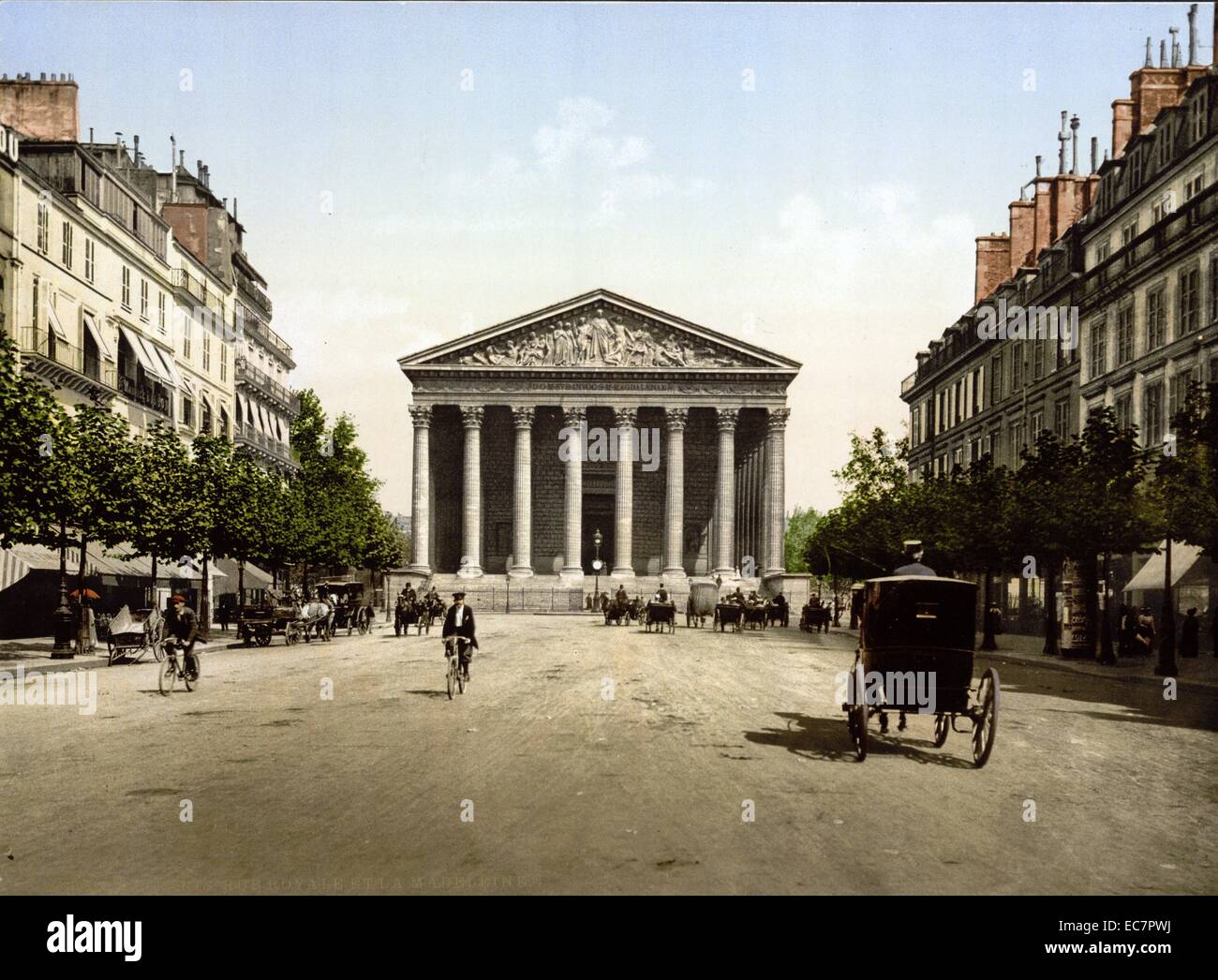 Madeleine; und der Rue Royale; Paris; Frankreich Stockfoto