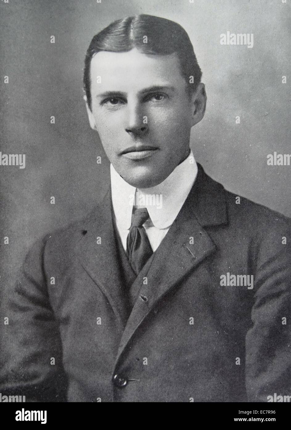 Kapitän Cecil H Fox der HMS Amphenol, ein Kreuzer der Royal Navy. Sie war das erste Schiff der Royal Navy im Ersten Weltkrieg im August 1914, versenkt werden Stockfoto