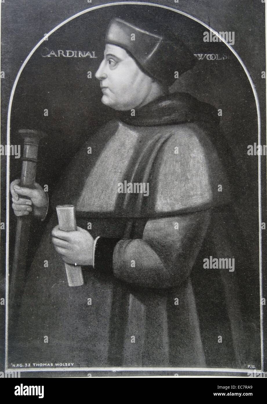 Thomas Wolsey (c 1473-1530), englischer Politiker und Kardinal der römisch-katholischen Kirche von 1514 war er das Controlling Abbildung in nahezu allen Angelegenheiten des Staates Stockfoto