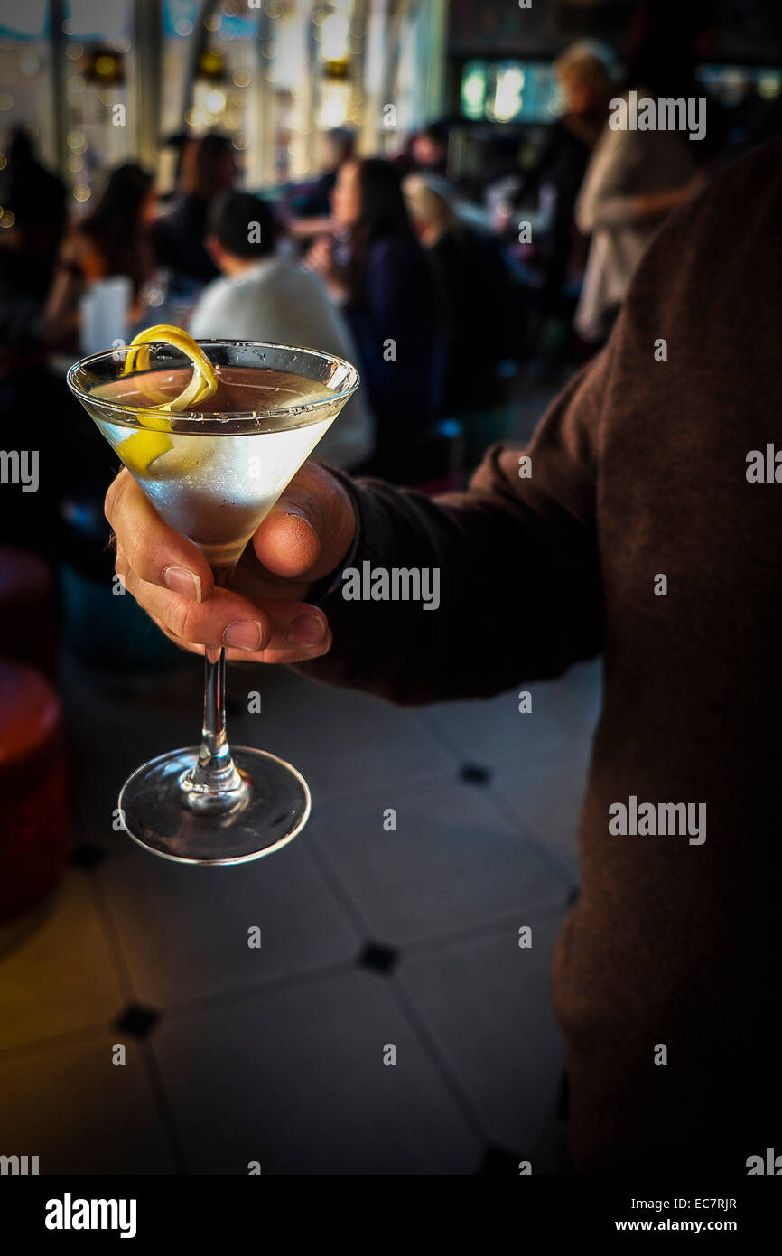 Einen Martini mit einem Twist. Stockfoto