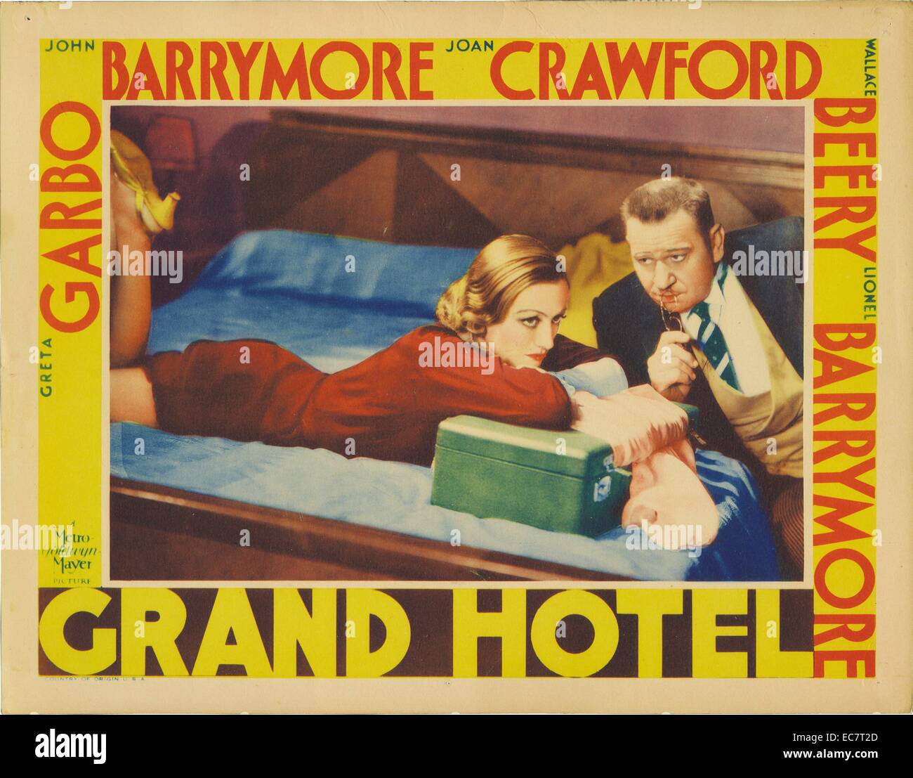 Grand Hotel ist ein 1932 American Film unter der Regie von Edmund Goulding, basierend auf dem 1930 Spielen mit dem gleichen Titel, die aus dem Jahr 1929 Roman "Menschen im Hotel von Vicki Baum angepasst wurde. Mit Greta Garbo, John Barrymore und Joan Crawford. Stockfoto