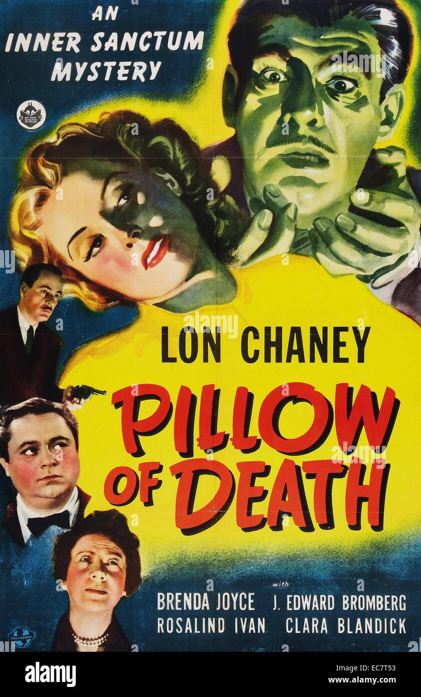 Kissen des Todes, 1945, war der letzte der Inner Sanctum Mystery Filme. Die  filmstars Lon Chaney Jr. und Brenda Joyce, wurde von Wallace Fox gerichtet  ist, und auf eine Geschichte von Dwight