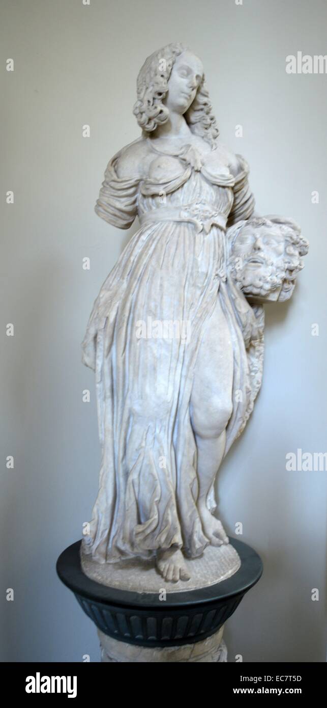 Marmorstatue von Judith mit dem Haupt des Holofernes von Francois Dieussart. Anfang 1600 s, möglicherweise in England geschnitzt, wenn Dieussart von Rom nach Arundel House in London gebracht wurde. Stockfoto