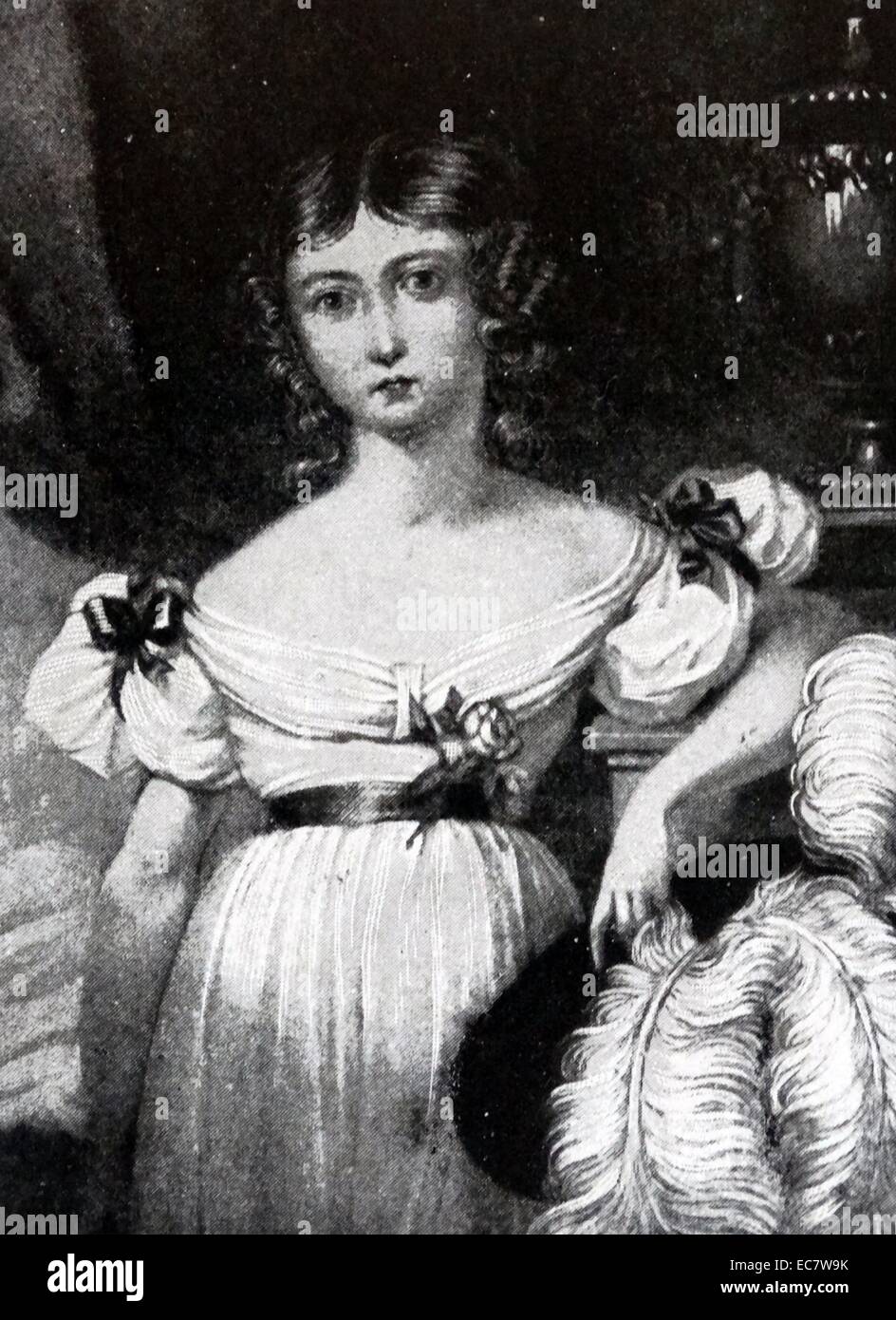Porträt datiert 1831 von Königin Victoria von Großbritannien im Alter von 12 Stockfoto