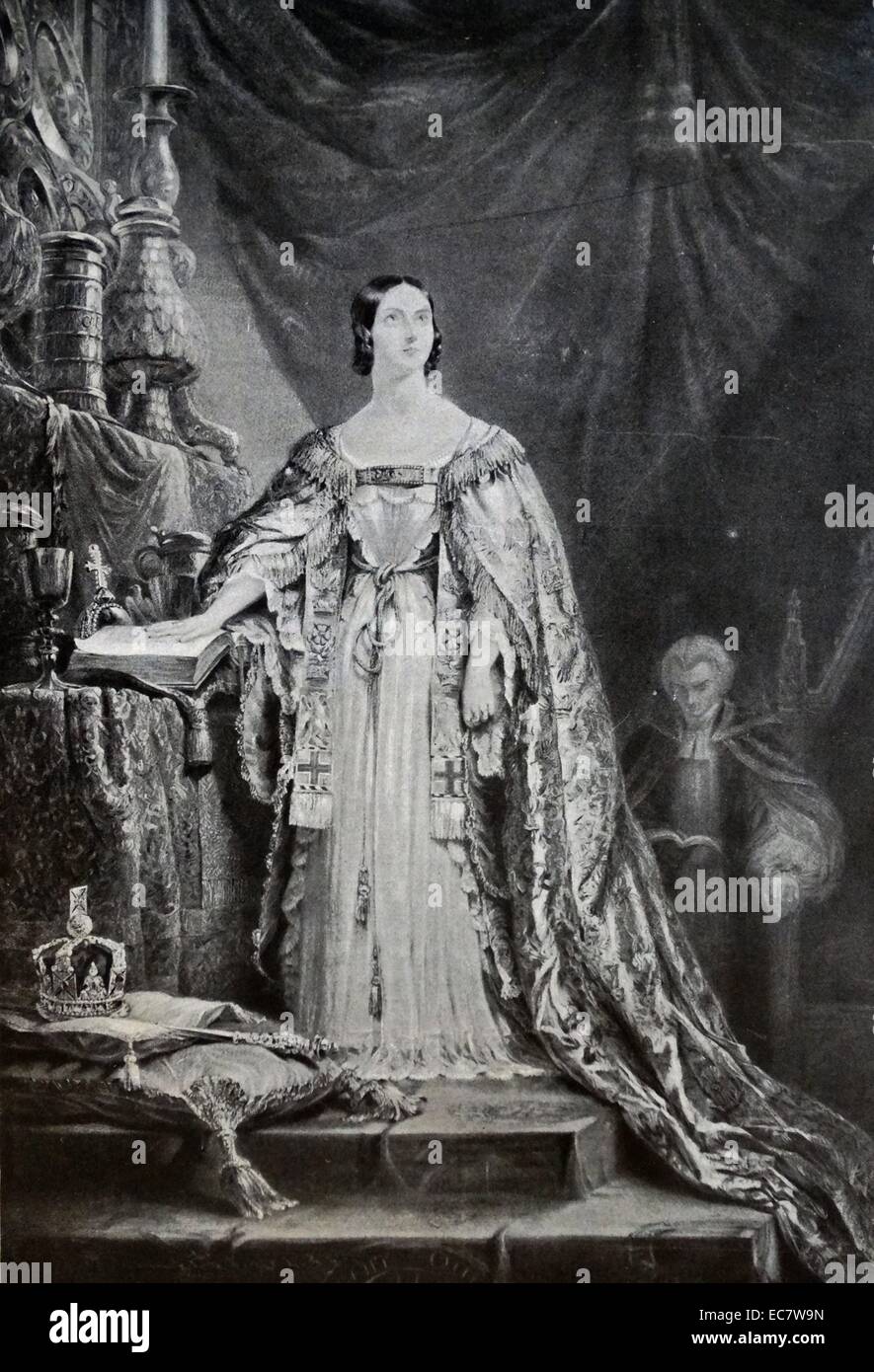 Die Krönung von Königin Victoria von Großbritannien fand am 28. Juni 1838 Stockfoto