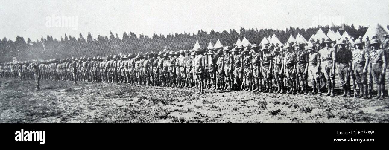 Südafrikanischen Armee in Südwestafrika 1914 Stockfoto