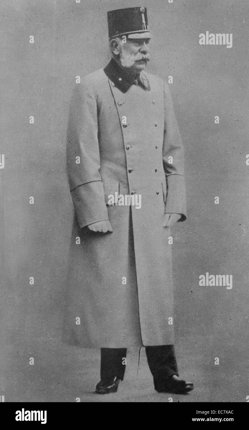 Franz Joseph I oder Franz Joseph I (Deutsch: Franz Joseph I. 1830 - 1916. Kaiser von Österreich und Apostolischer König von Ungarn von 1848 bis zu seinem Tod im Jahre 1916 Stockfoto