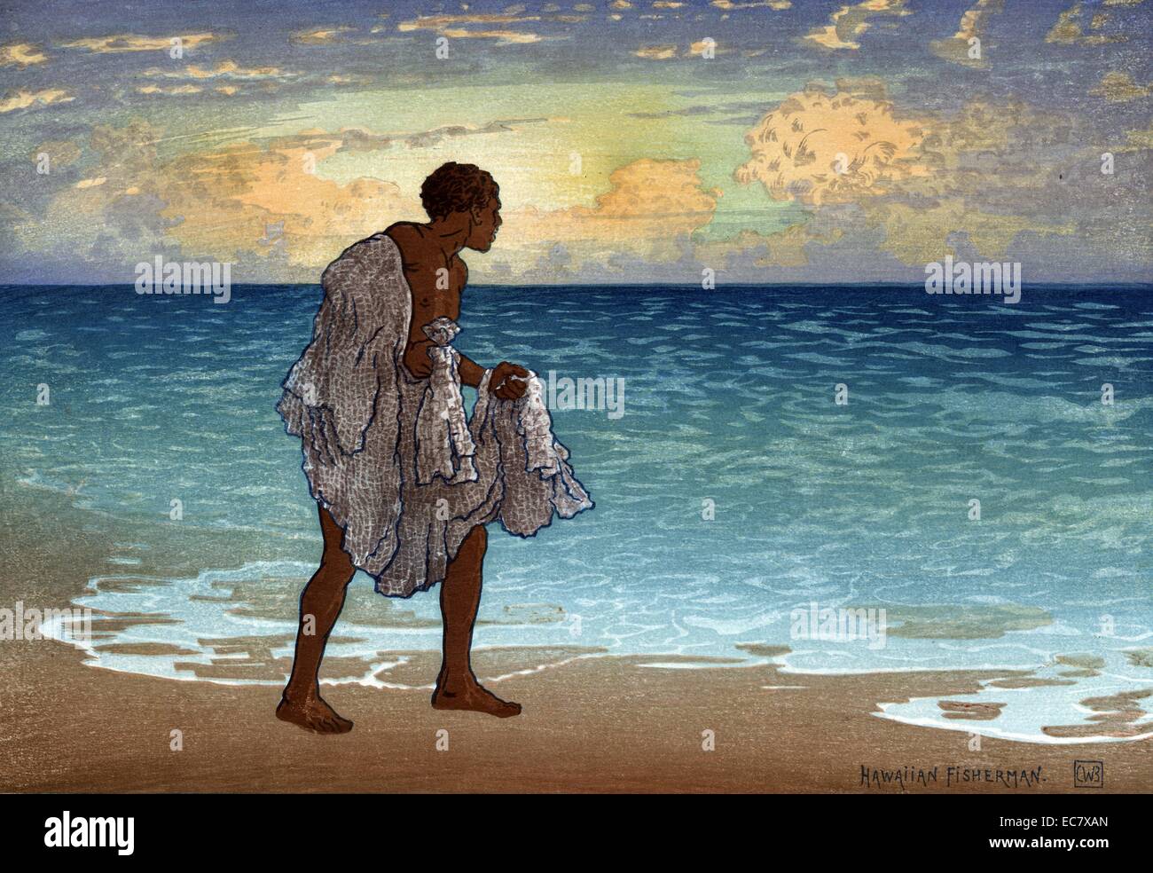 Hawaiian Fischer; 1920 bis zum Charles William Bartlett, 1860-1940, Stockfoto