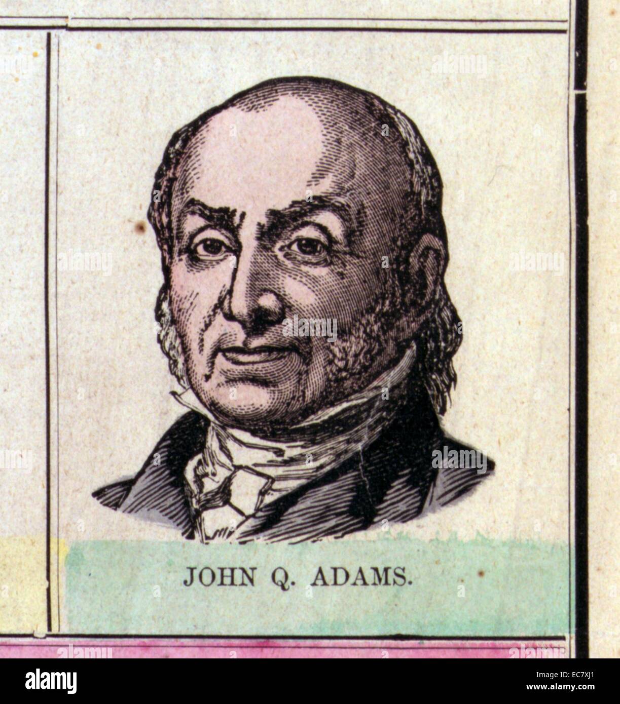 John Quincy Adams (1767 – 1848) sechste Präsident der Vereinigten Staaten von 1825 bis 1829 Stockfoto
