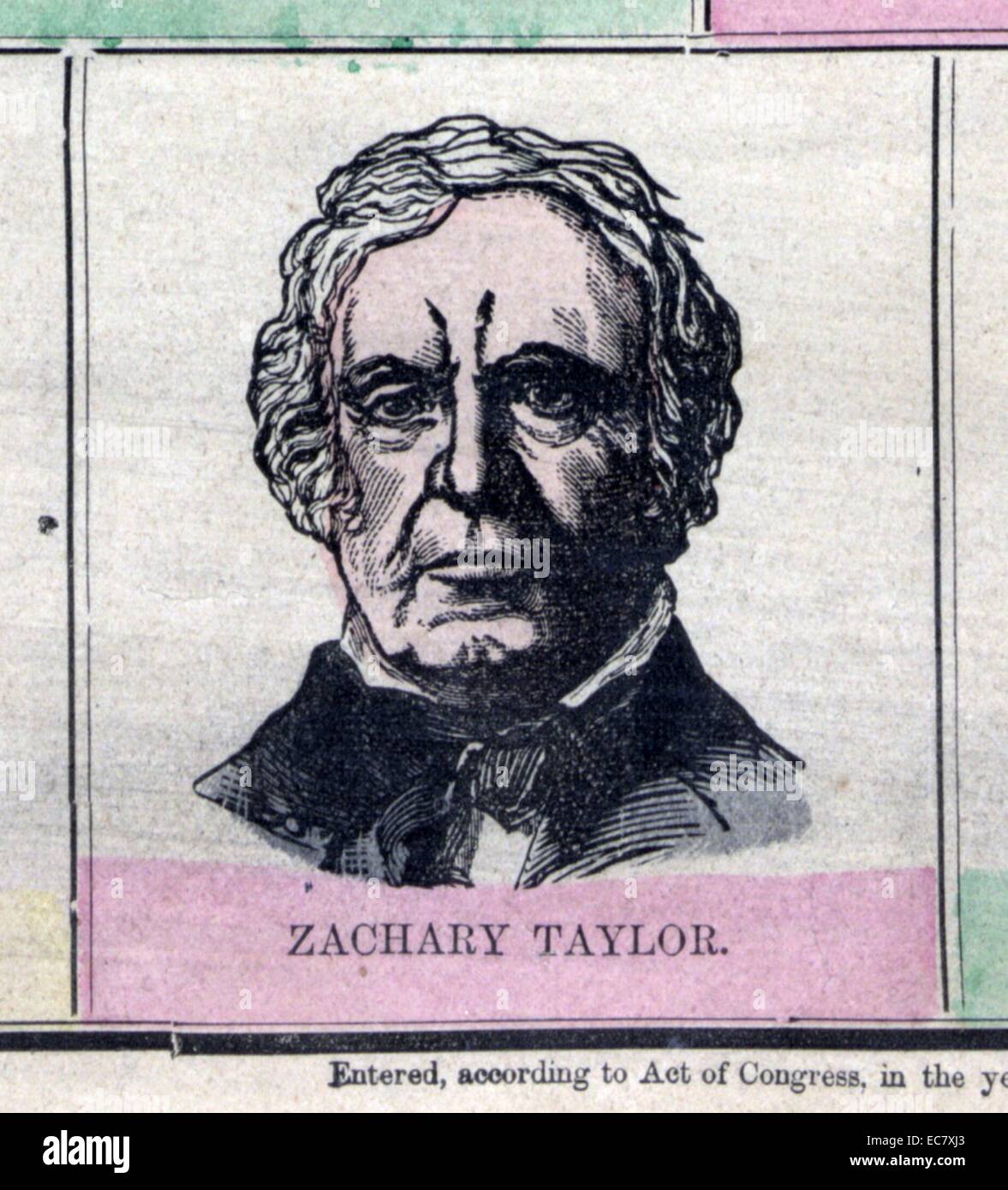 Zachary Taylor (November 24, 1784 - Juli 9, 1850) war der 12. Präsident der Vereinigten Staaten, das von März 1849 bis zu seinem Tod im Juli 1850 Stockfoto
