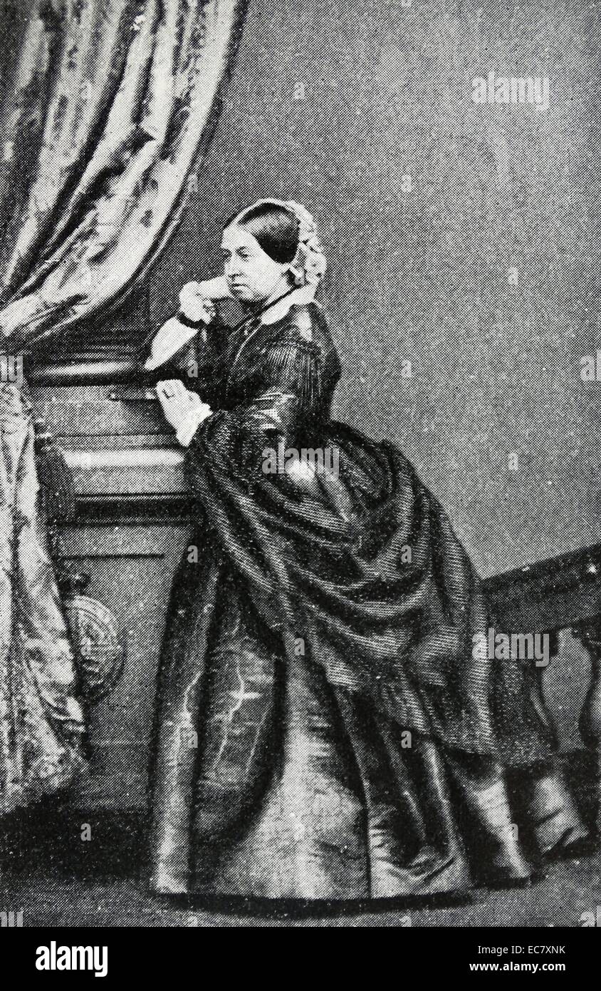 Königin Victoria von Großbritannien 1863. Victoria (Alexandrina Victoria; 24. Mai 1819 - 22. Januar 1901) Der Monarch des Vereinigten Königreichs von Großbritannien und Irland wurde ab dem 20. Juni 1837 bis zu ihrem Tod. Vom 1. Mai 1876, die sie pflegte, die zusätzlichen Titel der Kaiserin von Indien Stockfoto