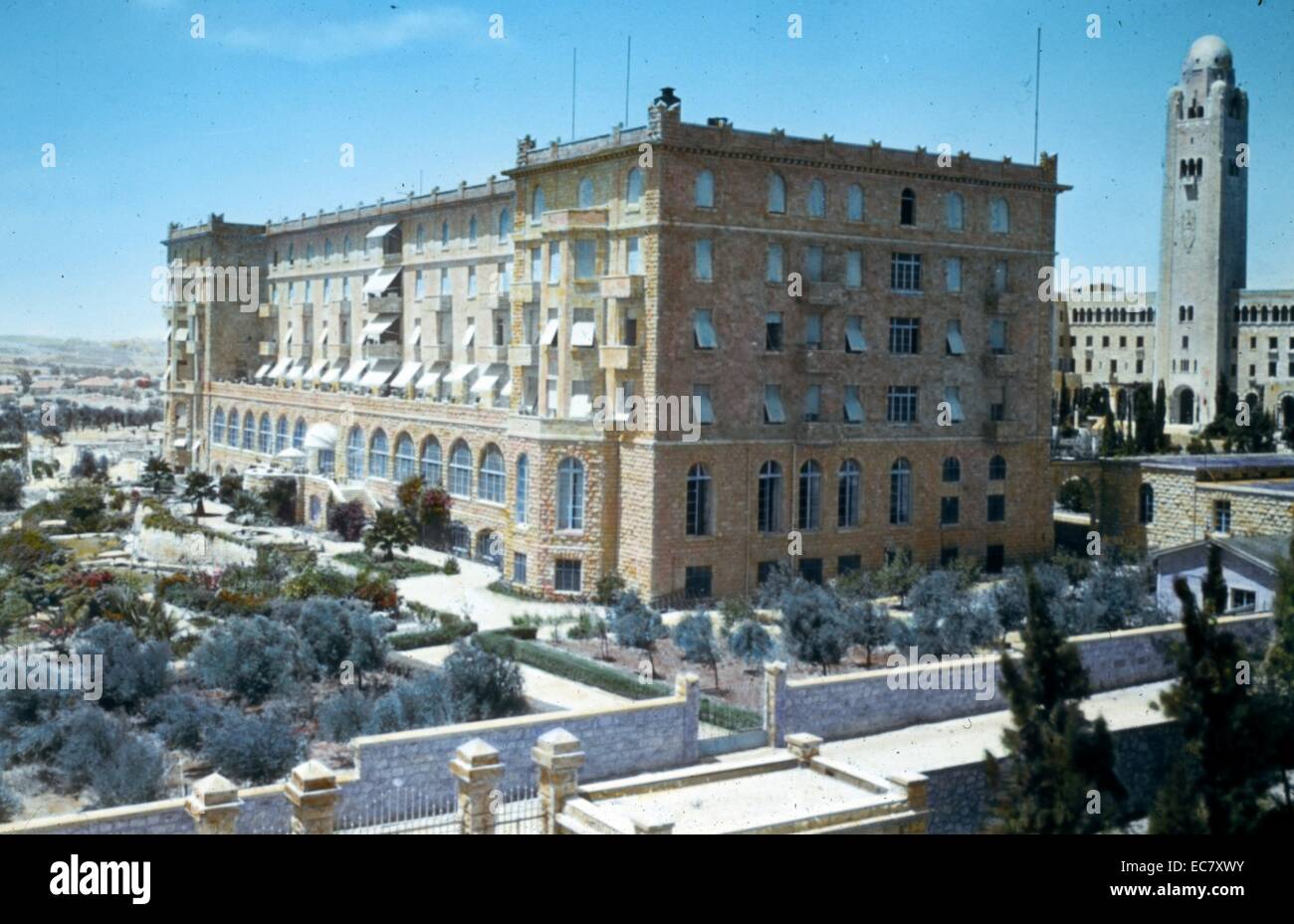 Jerusalem. King David Hotel 1936 Palästina-Mandats Stockfoto