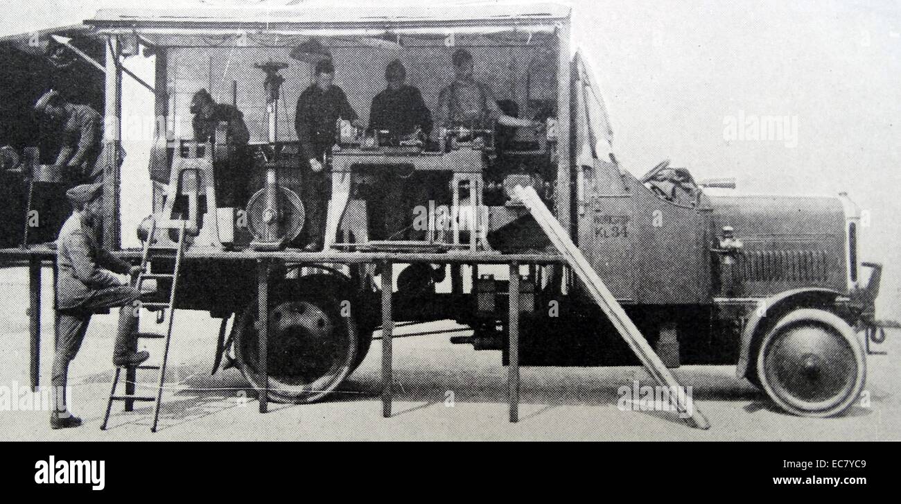 Britische Armee-Korps mobile Unit Engineering während Weltkrieges einer 1917 Stockfoto