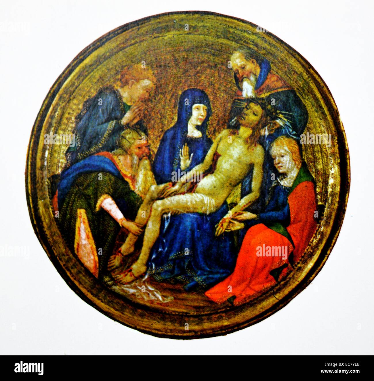 Jean Malouel 'Kleine Pieta' c 1400.  Tempera auf Verkleidung. Stockfoto