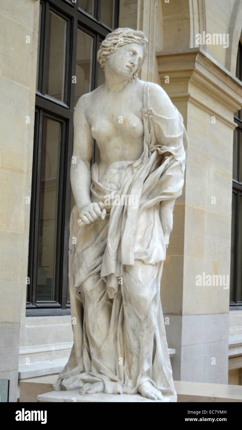 Marmorstatue von Dido (Königin von Karthago) Gründer und ersten Königin von Karthago. Statue ist zu Christophe Cochet (1606-1634), französischer Bildhauer des 17. Jahrhunderts zugeschrieben. Vom 17. Jahrhundert Stockfoto