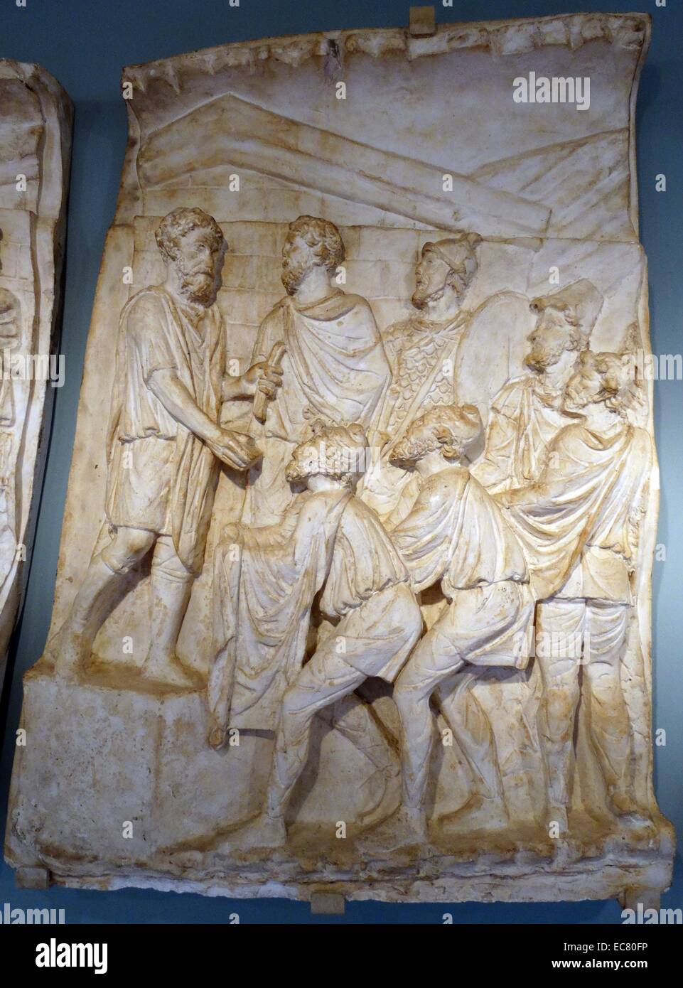 Spalte von Marcus Aurelius (Barbaren Botschaft) ca. 180-192 n. Chr. Stockfoto