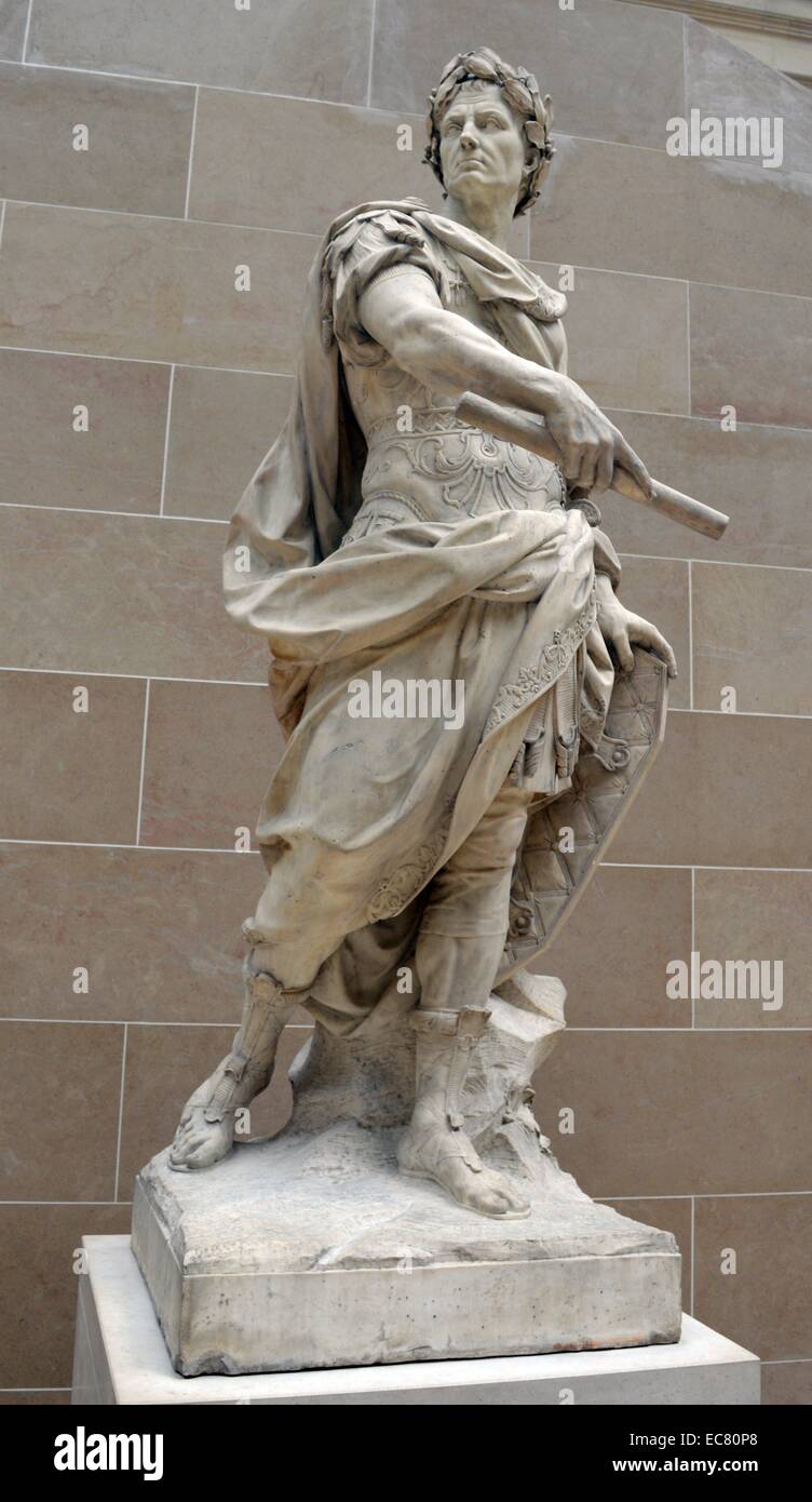 Julius Caesar von Nicolas Coustou (1658-1733) war ein französischer Bildhauer und Akademiker. Vom 17. Jahrhundert. Stockfoto