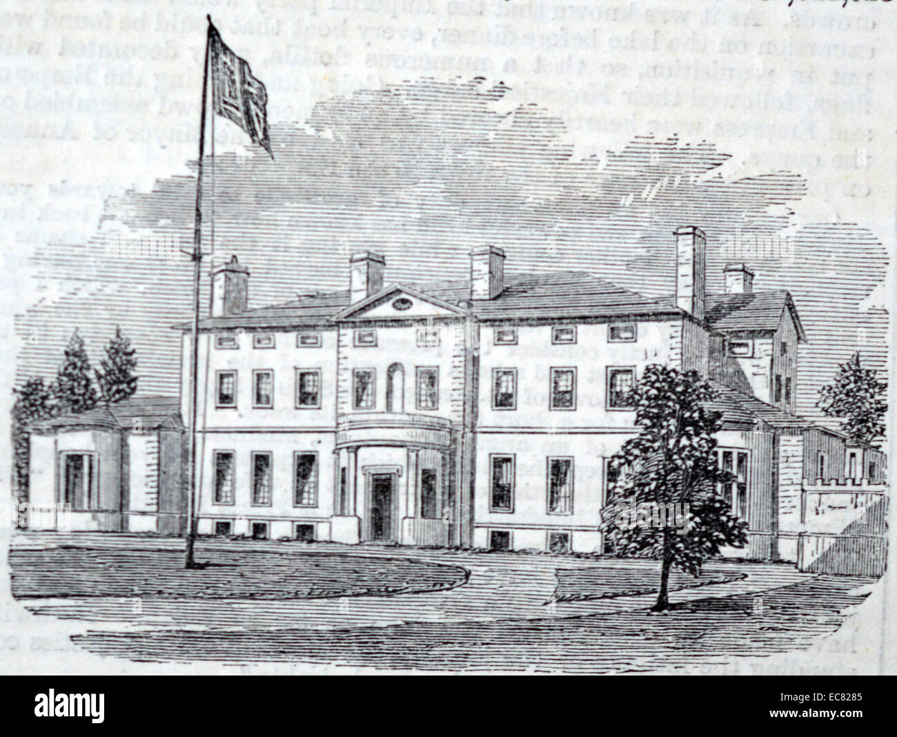 Das Regierungsgebäude; Fredericton; N.B.; die Residenz des Prinzen von Wales während seines Aufenthaltes in dieser Stadt. Stockfoto