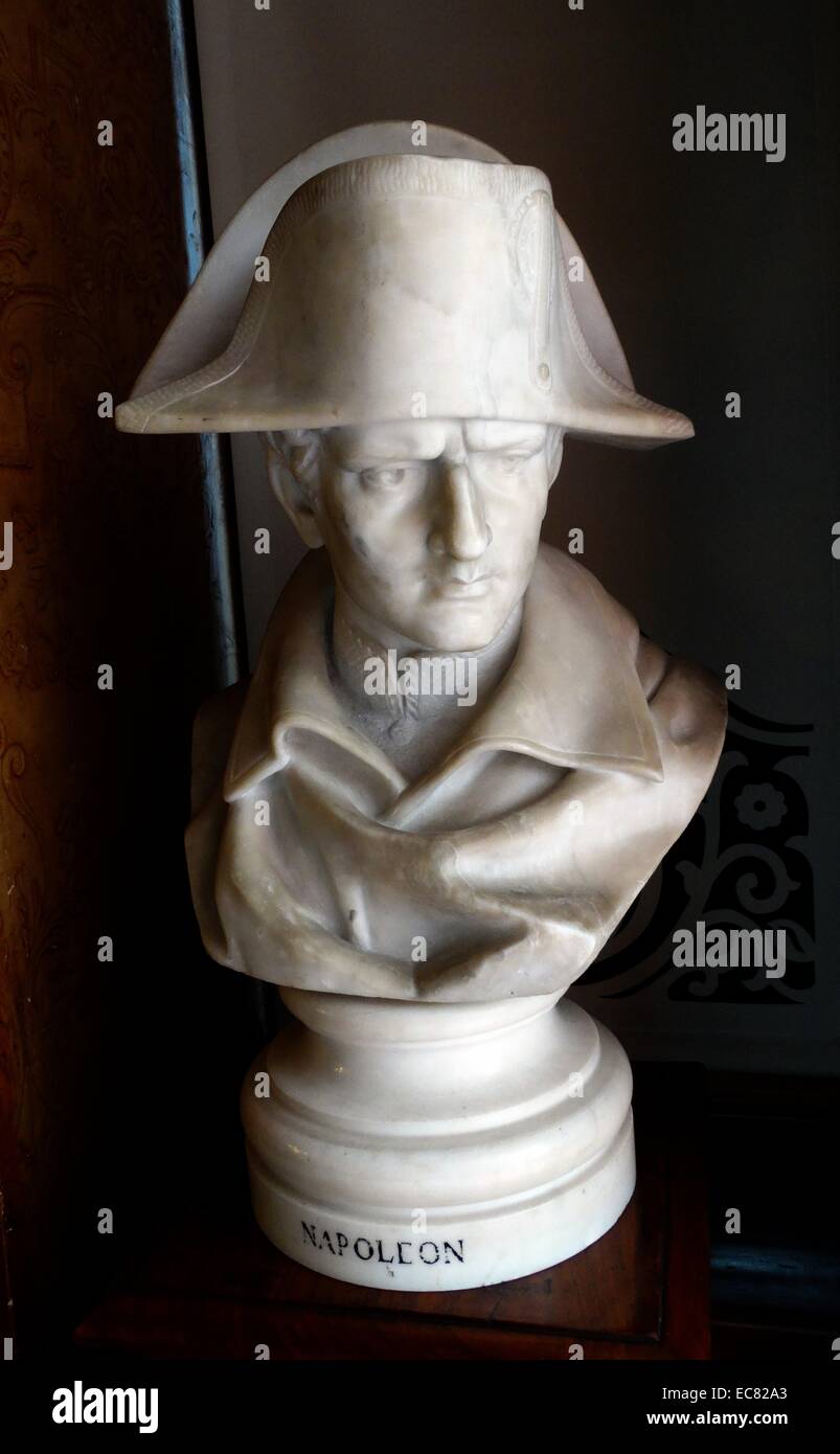 Napoleon Bonaparte (5. August 1769 – 5. Mai 1821) französischer militärischer und politischer Führer. Marmorbüste Stockfoto