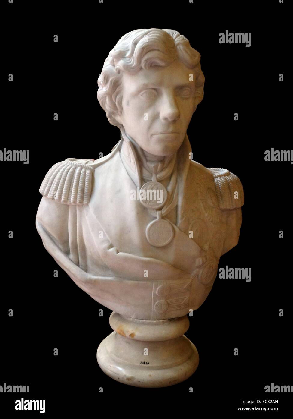 Lord Nelson; Marmorbüste 1799. Horatio Nelson, 1. Viscount Nelson, KB (29. September 1758 - 21 Oktober 1805) eine Britische Flagge Offizier war berühmt für seinen Dienst in der Royal Navy, vor allem während der Napoleonischen Kriege. Stockfoto