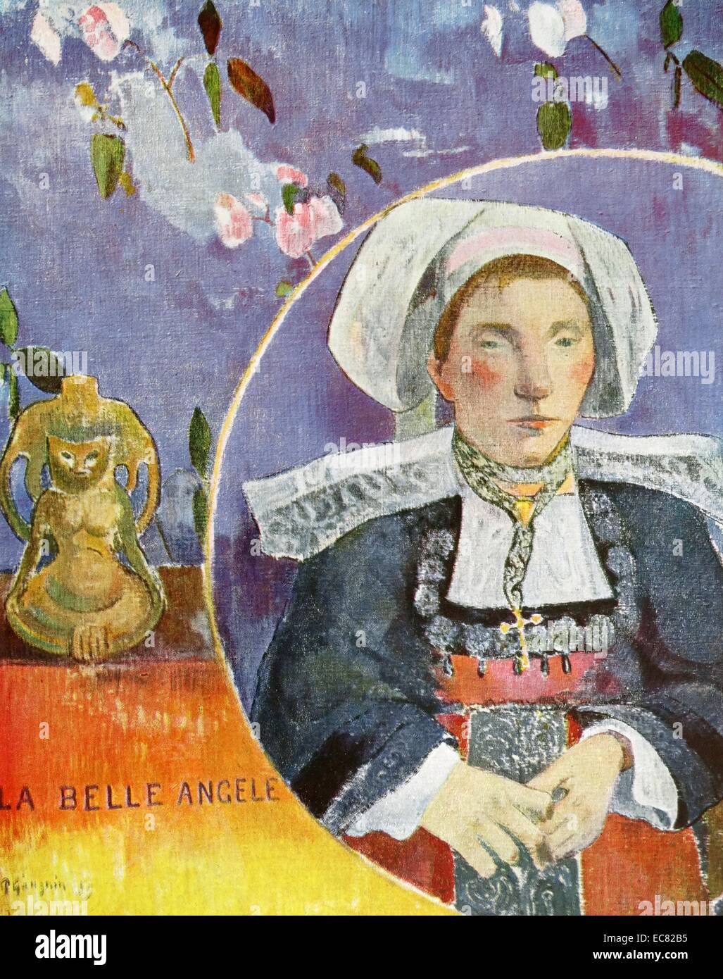 La belle Angèle 1889 von Paul Gauguin 1848 - 8 Mai 1903) French Post-Impressionist Künstler, der nicht gut war, bis nach seinem Tod geschätzt Stockfoto
